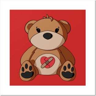 Broken Heart Bear Posters and Art